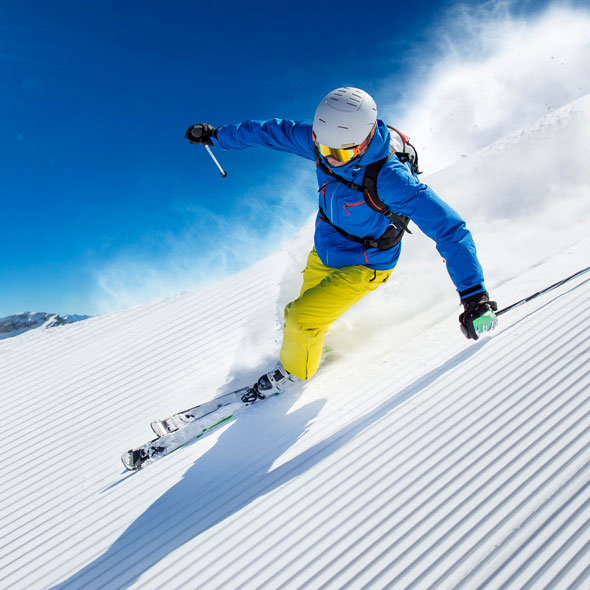 Skieur piste
